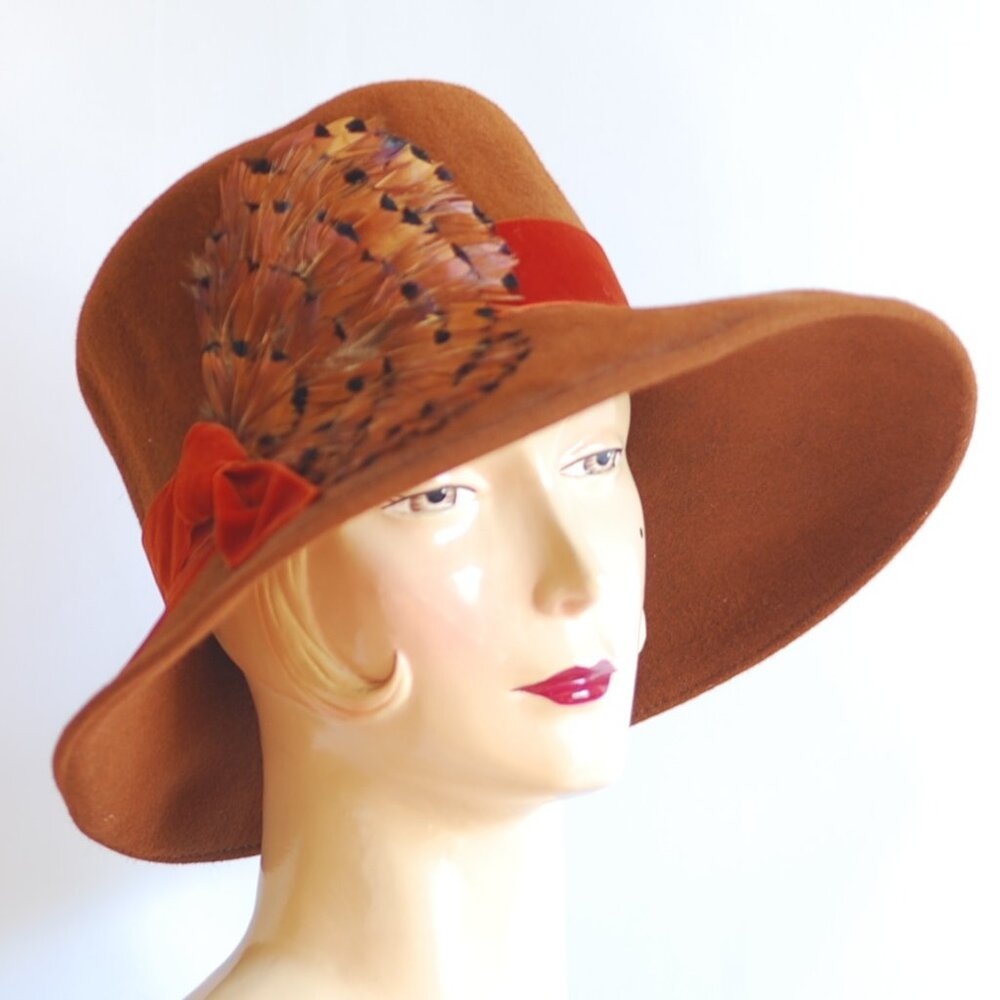 Lilliput 1980's Feathered Fedora - Toronto, Canada